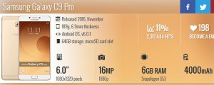 Samsung Galaxy C9 Pro