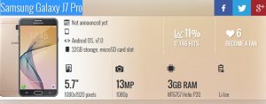 Samsung Galaxy J7 Pro specification
